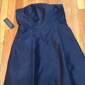Ann Taylor strapless blue dress